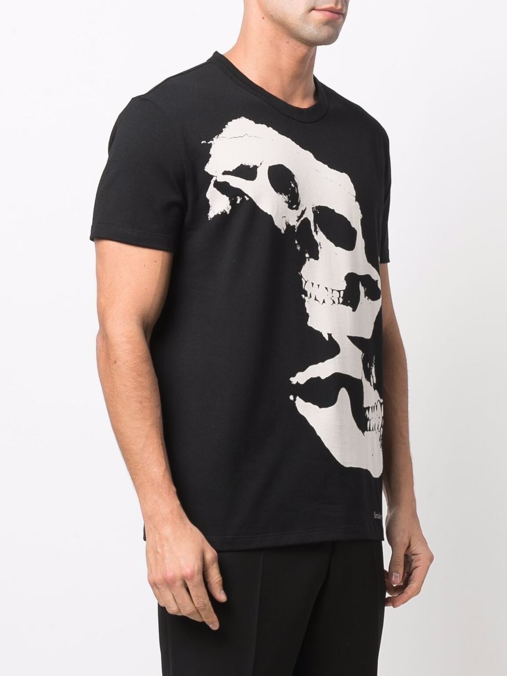 ALEXANDER MCQUEEN Skull Print T-Shirt Black - MAISONDEFASHION.COM