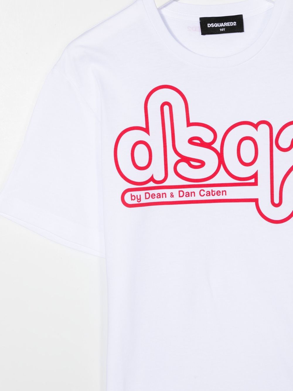 DSQUARED2 KIDS DSQ2 Logo Print T-Shirt White - MAISONDEFASHION.COM