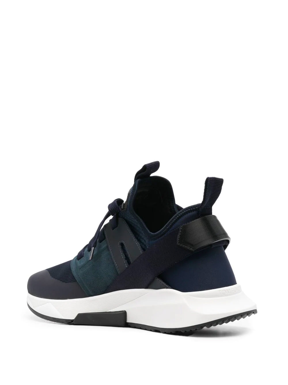 TOM FORD Neoprene Suede Jago Sneakers Blue - MAISONDEFASHION.COM