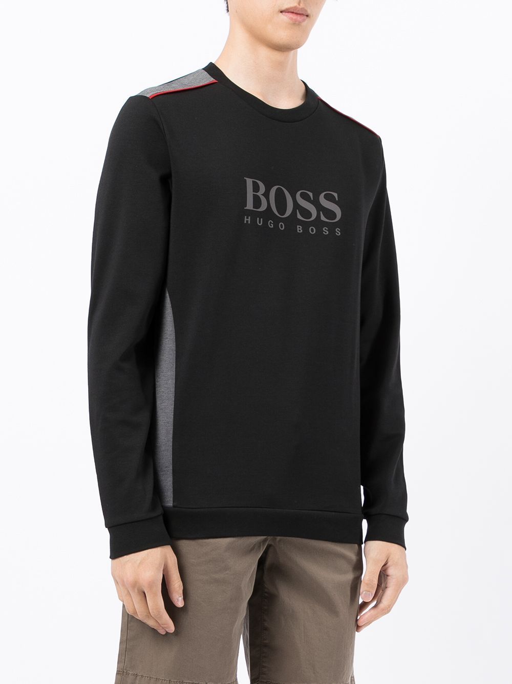 BOSS Logo-printed sweatshirt Black - MAISONDEFASHION.COM