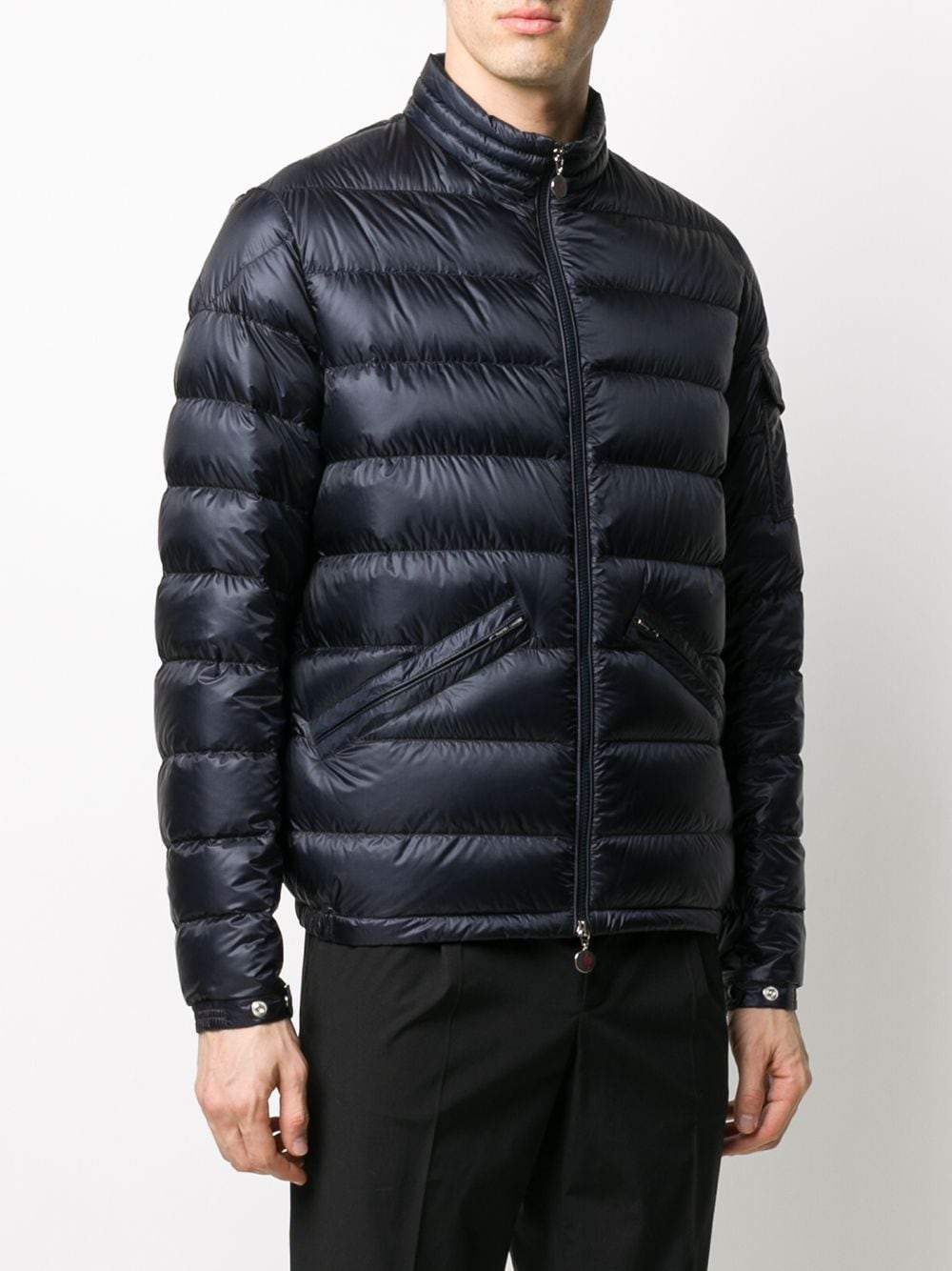 MONCLER Agay Giubbotto Padded Jacket Navy - MAISONDEFASHION.COM