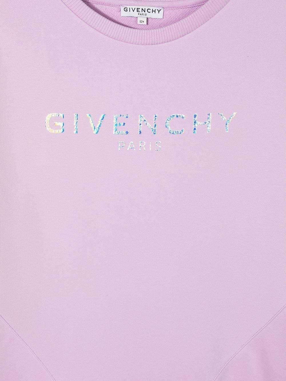 GIVENCHY KIDS Metallic Logo T-Shirt Dress Purple - MAISONDEFASHION.COM