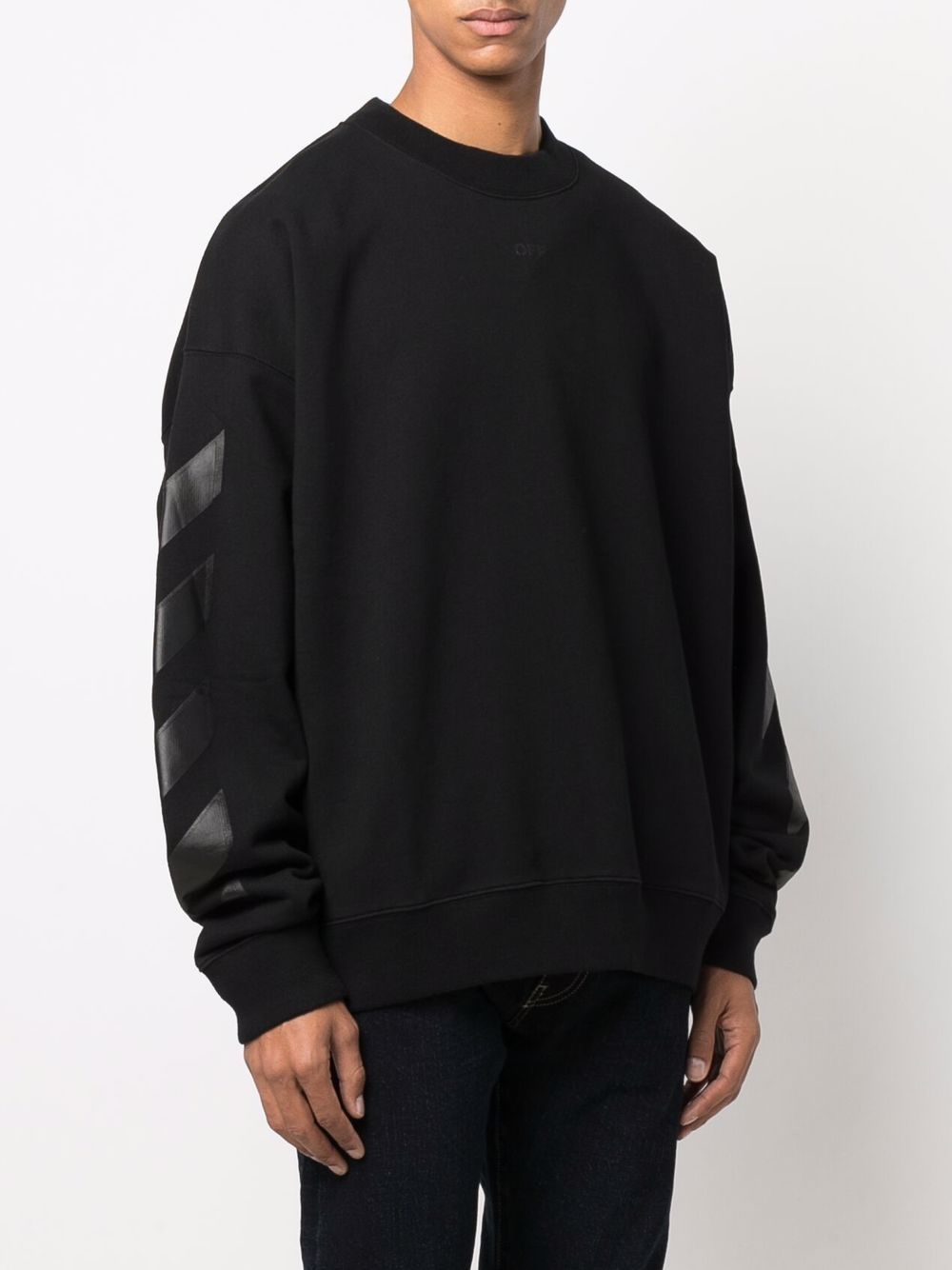 OFF-WHITE Rubber Arrow Skate Sweatshirt Black - MAISONDEFASHION.COM