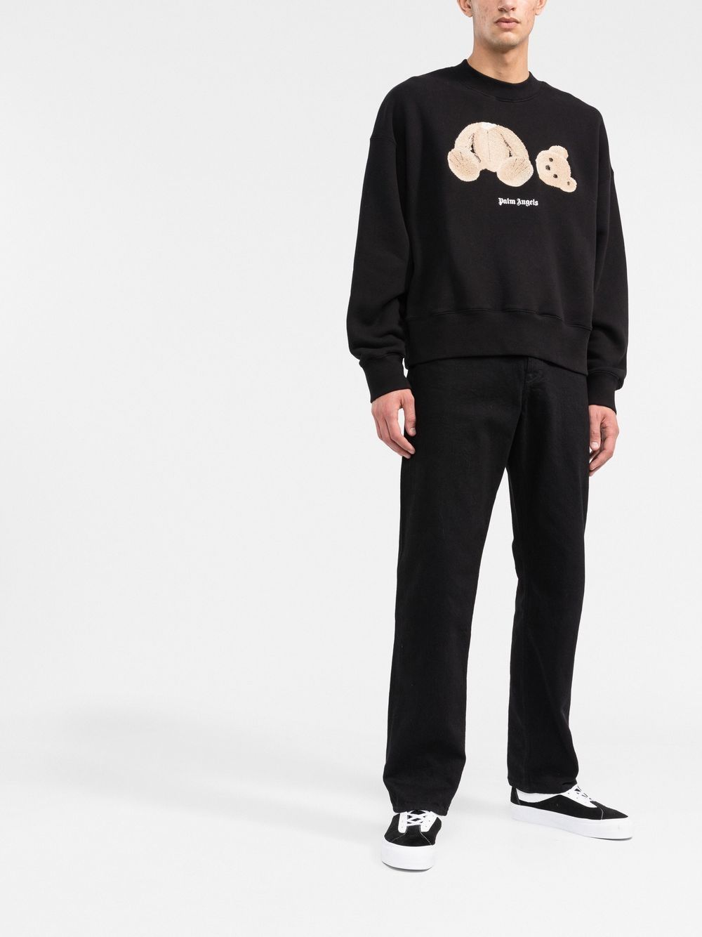 PALM ANGELS Bear Sweatshirt Black - MAISONDEFASHION.COM