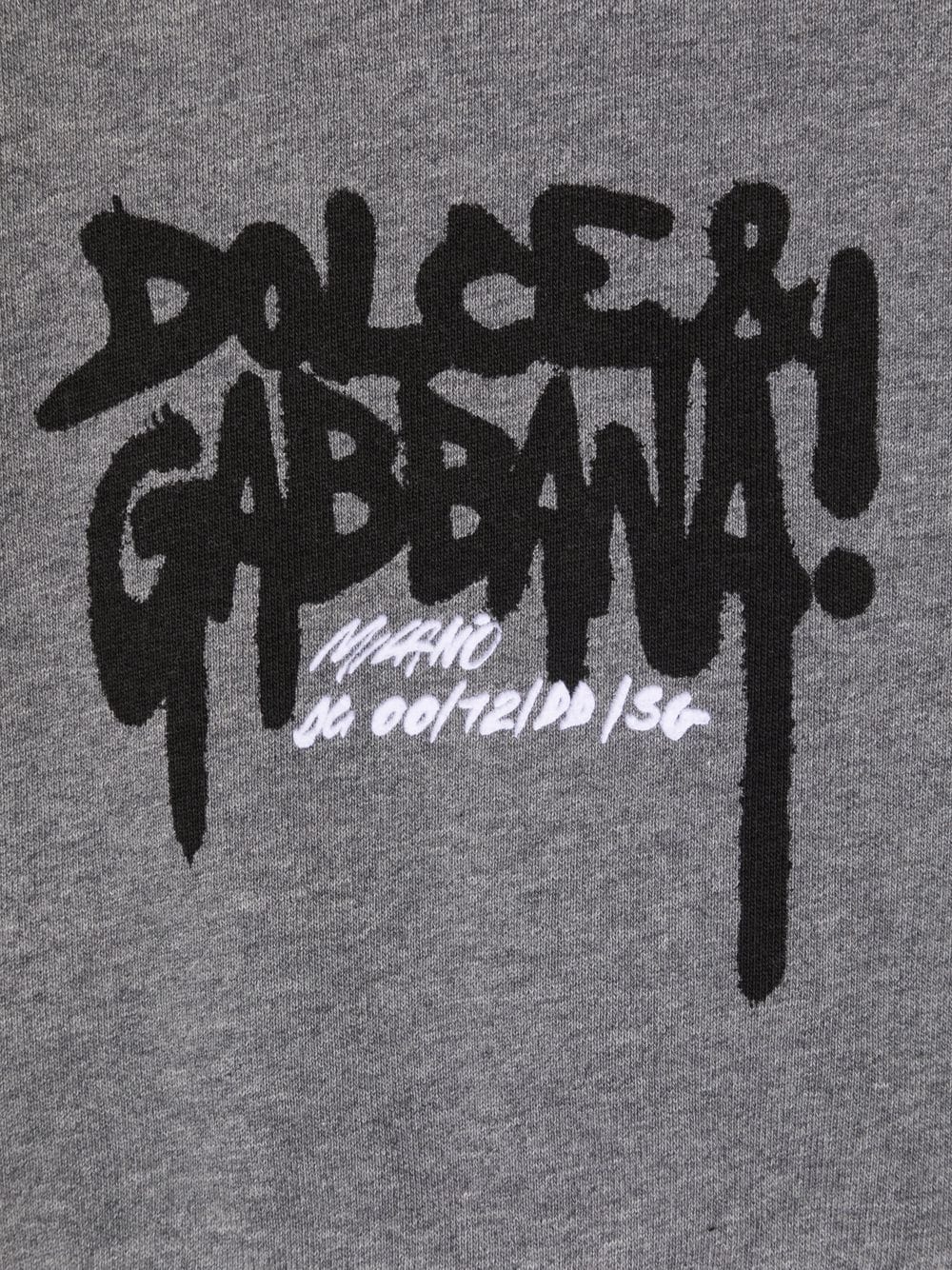 DOLCE & GABBANA BABY Graffiti logo-print sweatshirt Grey - MAISONDEFASHION.COM