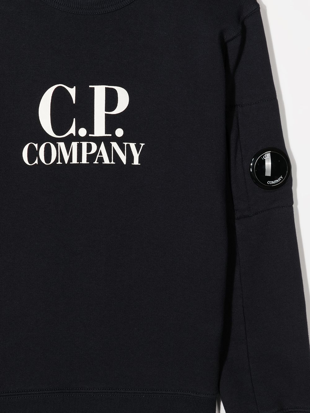 C.P COMPANY KIDS Micro-lens sweatshirt Navy - MAISONDEFASHION.COM