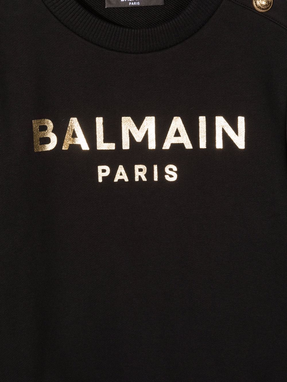 BALMAIN KIDS Logo print sweatshirt Black - MAISONDEFASHION.COM