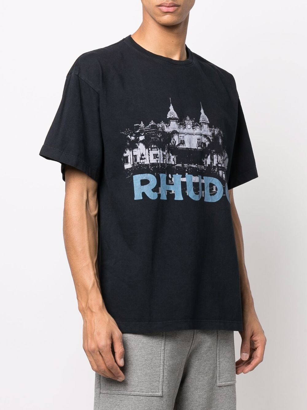 RHUDE Casino T-Shirt Black - MAISONDEFASHION.COM