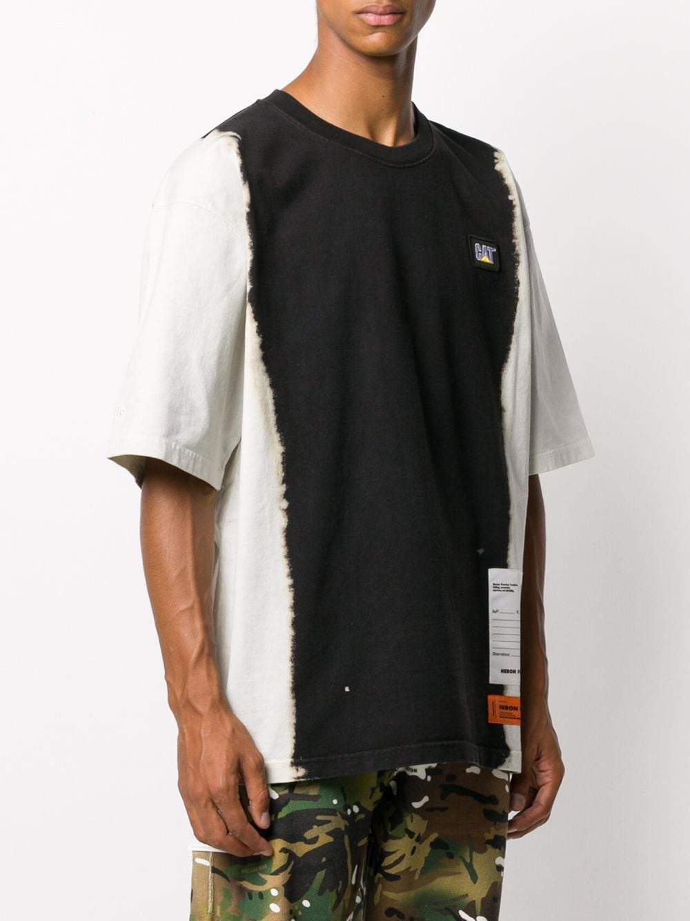 HERON PRESTON Oversized Tie Dye T-shirt Black/White - Maison De Fashion 