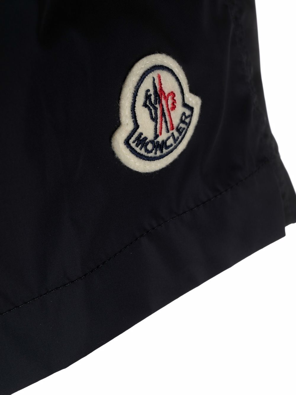 MONCLER Logo Patch Swim Shorts Navy - MAISONDEFASHION.COM