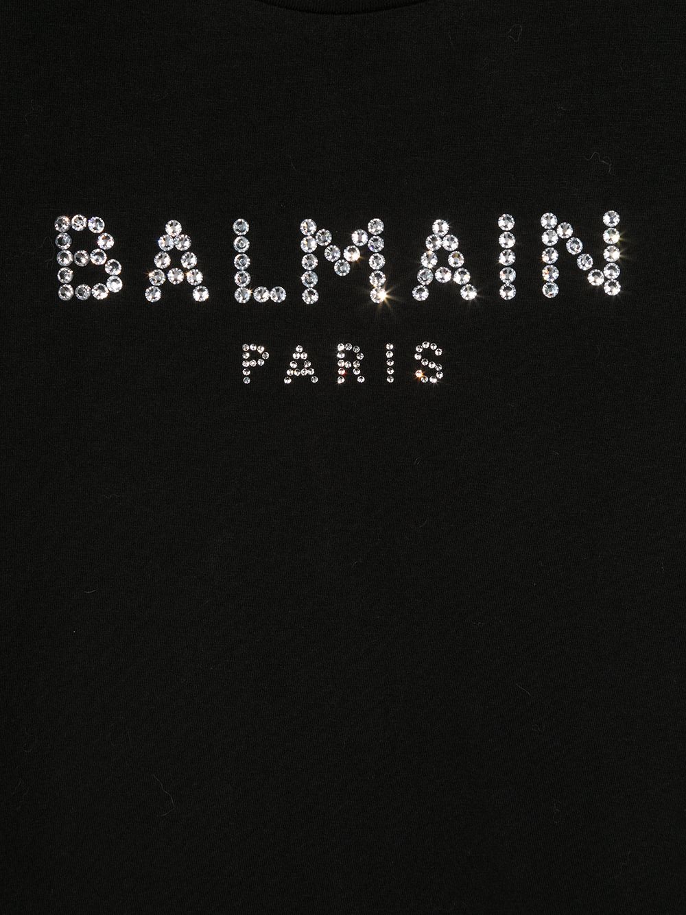 BALMAIN KIDS Crystal-logo embellished t-shirt dress - MAISONDEFASHION.COM