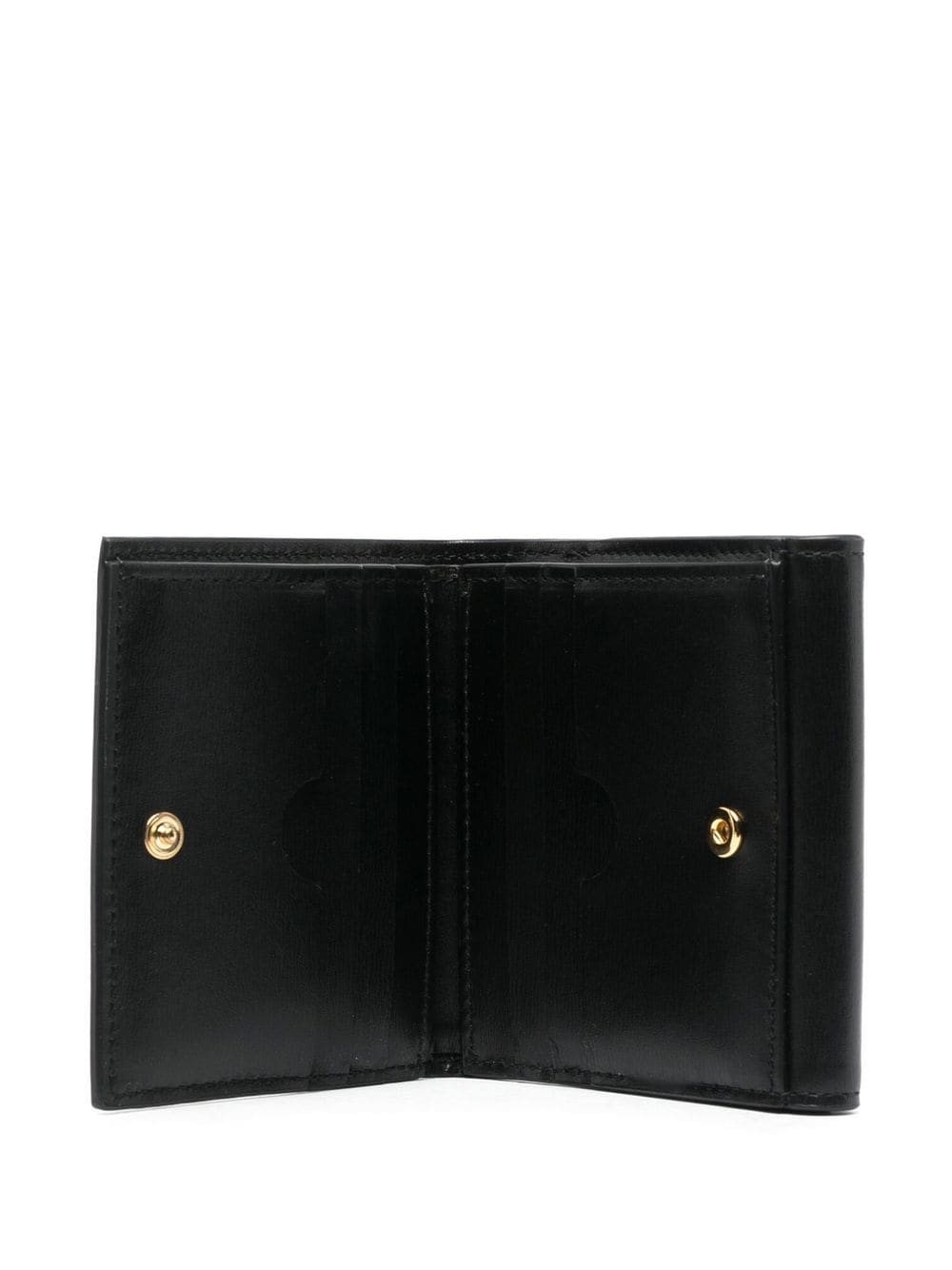 OFF-WHITE WOMEN Jitney French Wallet Quote Black White - MAISONDEFASHION.COM