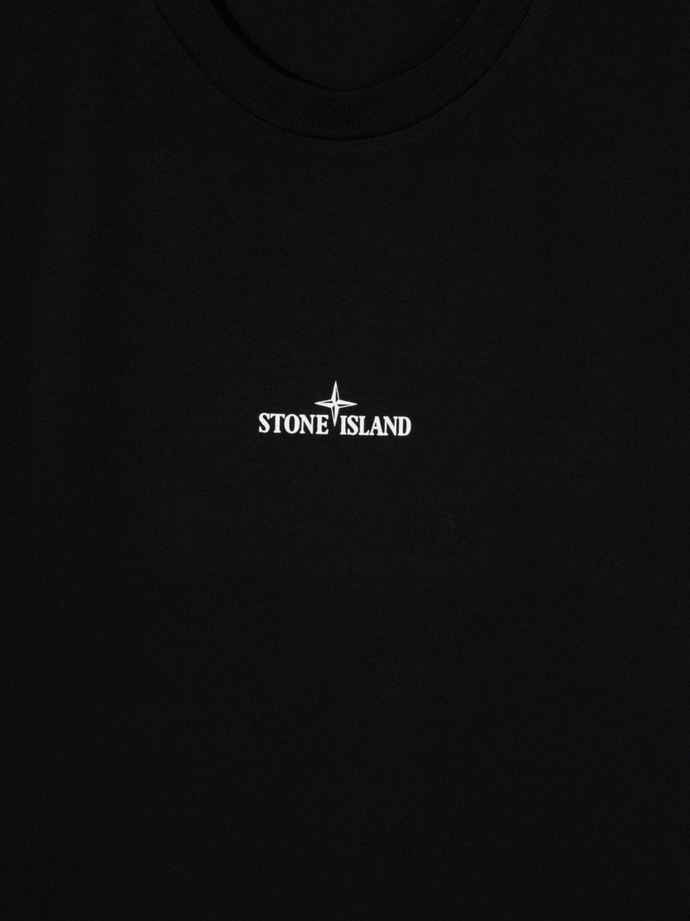 STONE ISLAND KIDS  Logo-print T-shirt Black - MAISONDEFASHION.COM