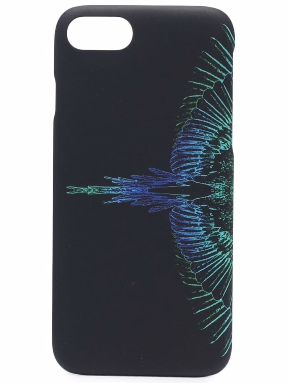 MARCELO BURLON Neon Blue Wings iPhone SE Case - MAISONDEFASHION.COM