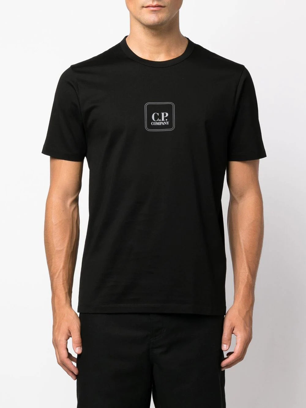 C.P COMPANY  Logo crew-neck T-shirt Black - MAISONDEFASHION.COM