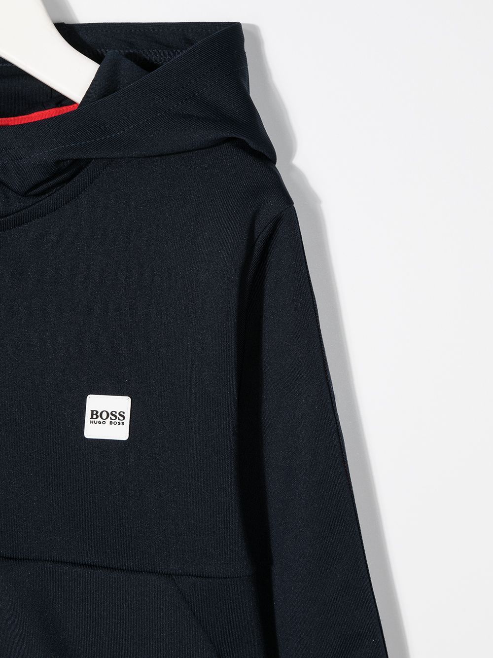BOSS KIDS  Logo-patch zip-up hoodie Navy - MAISONDEFASHION.COM