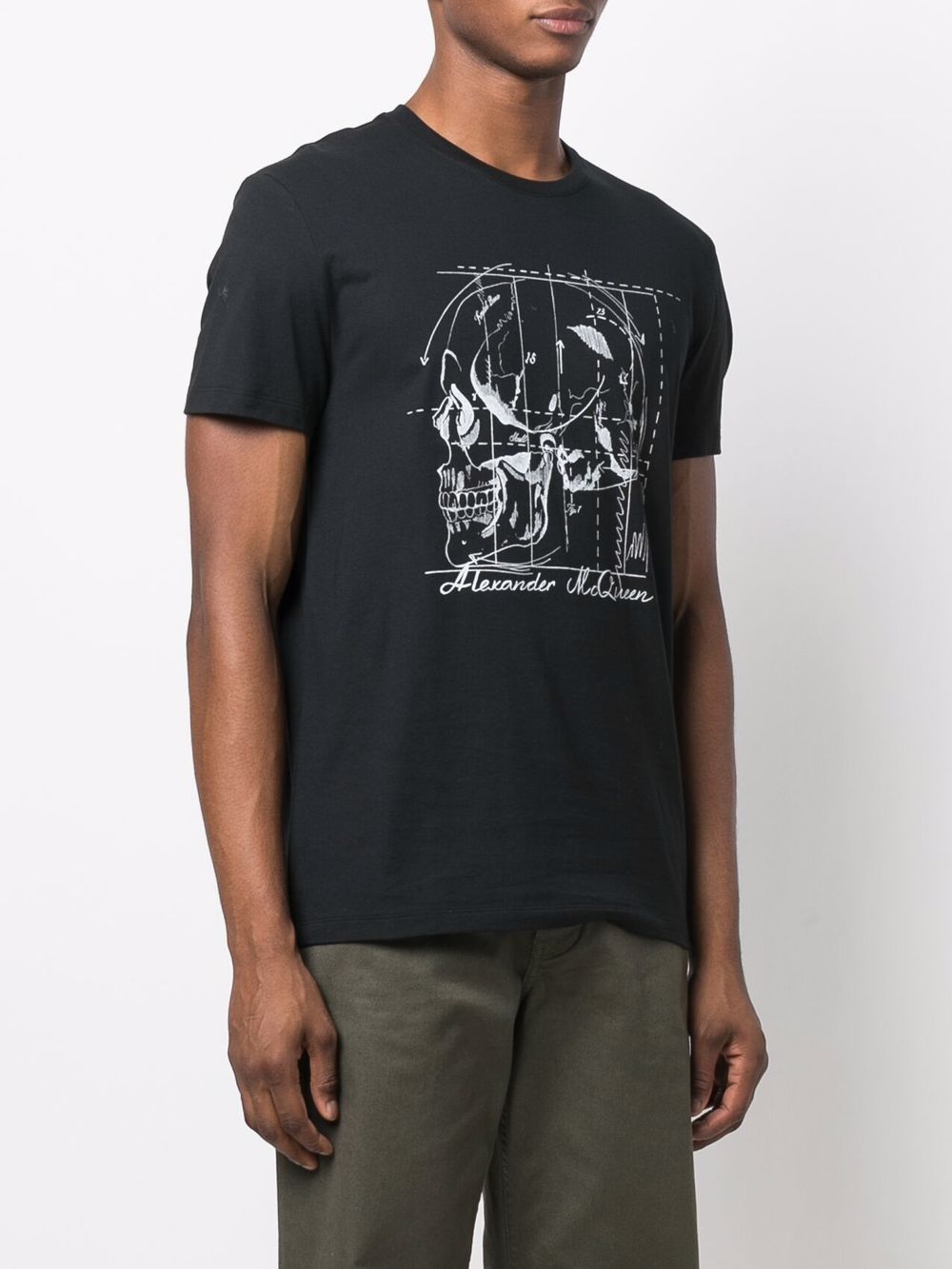 ALEXANDER MCQUEEN Skull T-Shirt Black - MAISONDEFASHION.COM