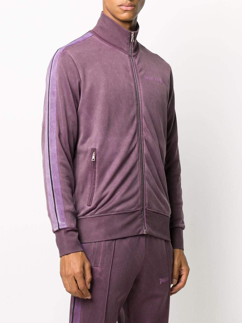 PALM ANGELS Garment Dyed Track Jacket Purple - Maison De Fashion 