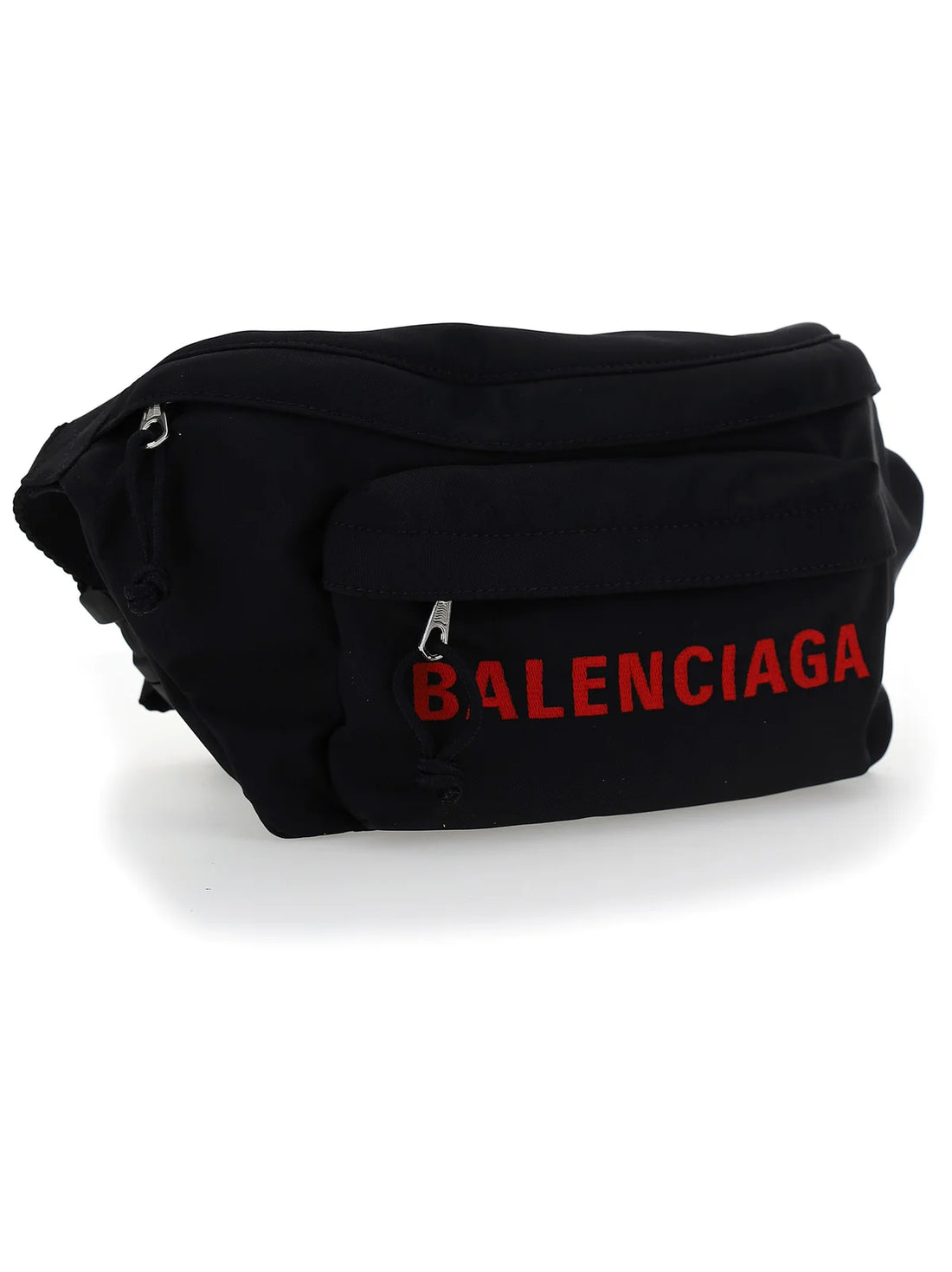 BALENCIAGA Wheel Belt Bag Black / Red - MAISONDEFASHION.COM