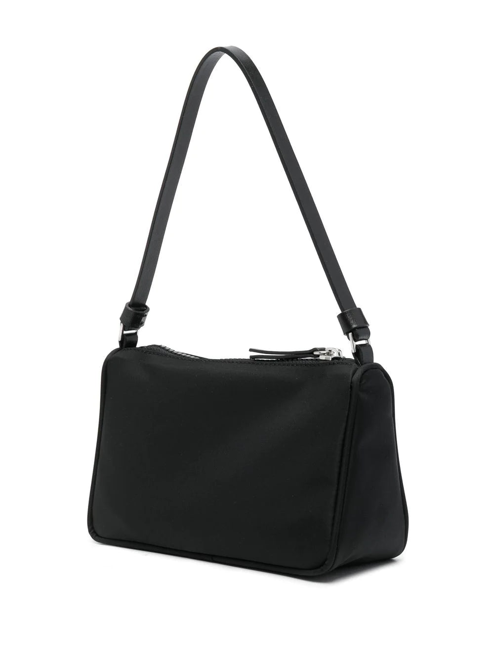 PALM ANGELS WOMEN Big Palm Nylon Pouch Black/Black - MAISONDEFASHION.COM