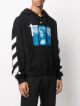 OFF-WHITE Blue Mona Lisa Print Hoodie Black - Maison De Fashion 