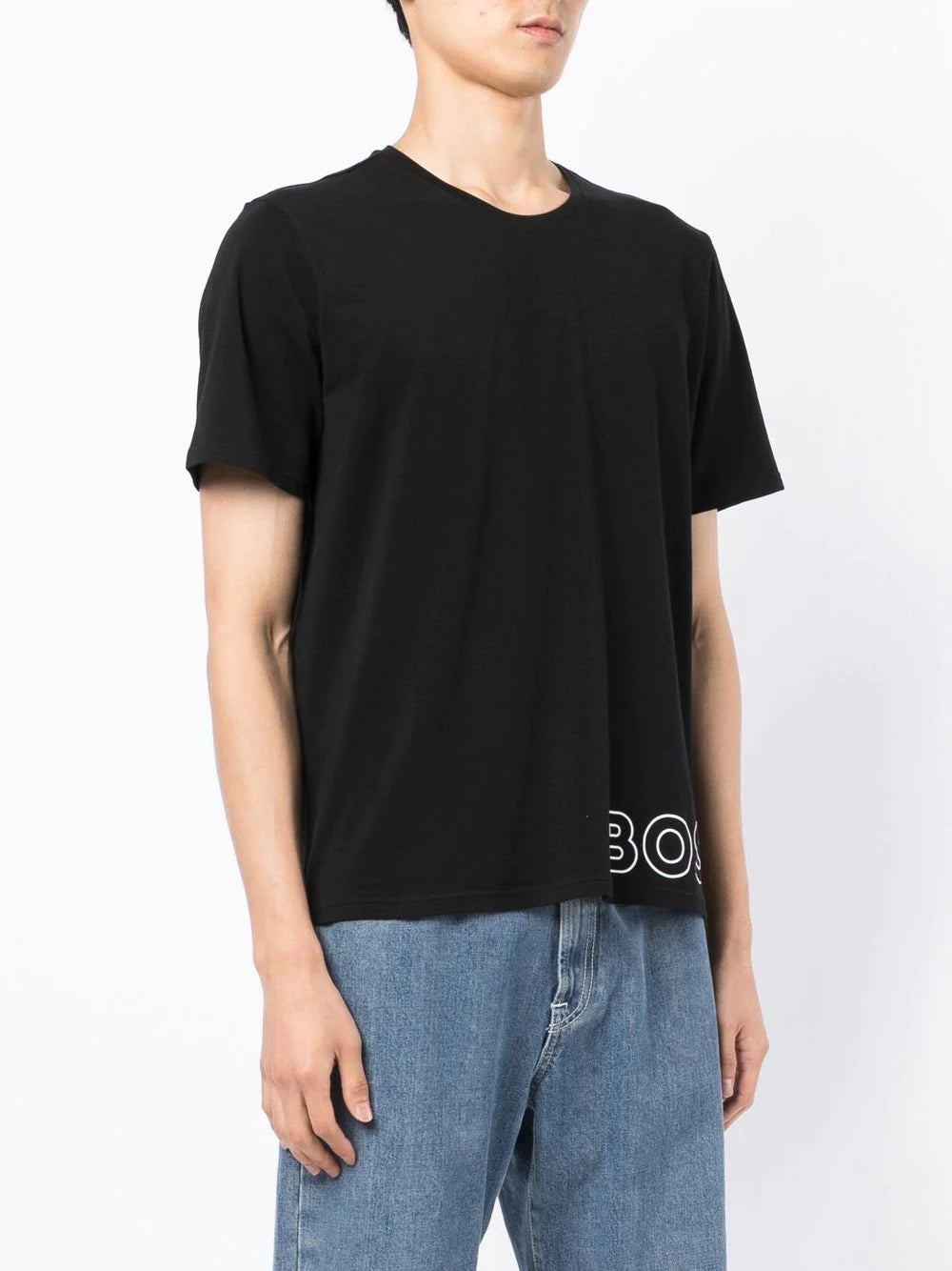 BOSS Identity logo-print T-shirt Black - MAISONDEFASHION.COM