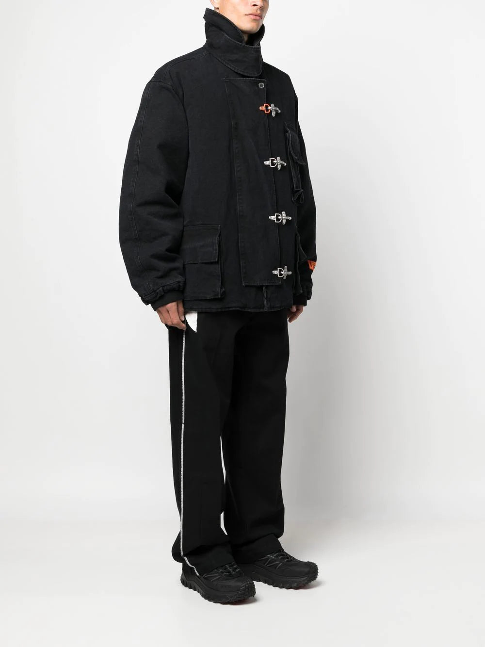 HERON PRESTON Fireman Canvas Jacket Black - MAISONDEFASHION.COM