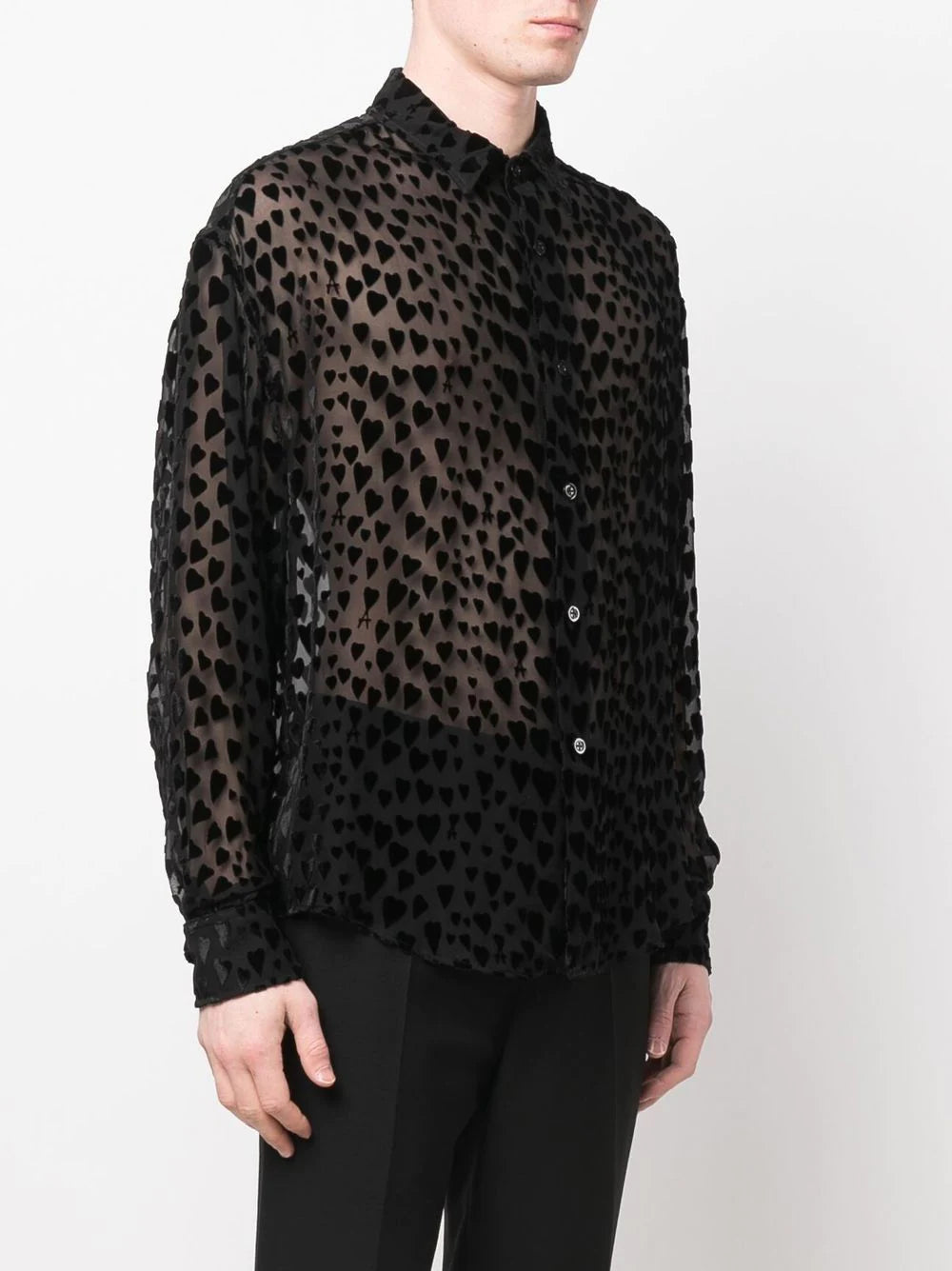 AMI PARIS Boxy Fit Shirt Black - MAISONDEFASHION.COM