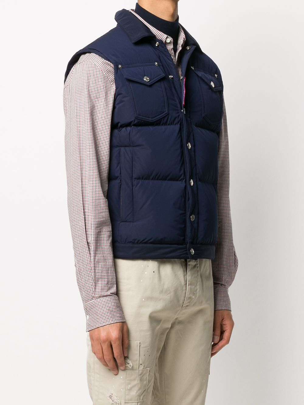 DSQUARED2 Padded Down Gilet Navy - Maison De Fashion 