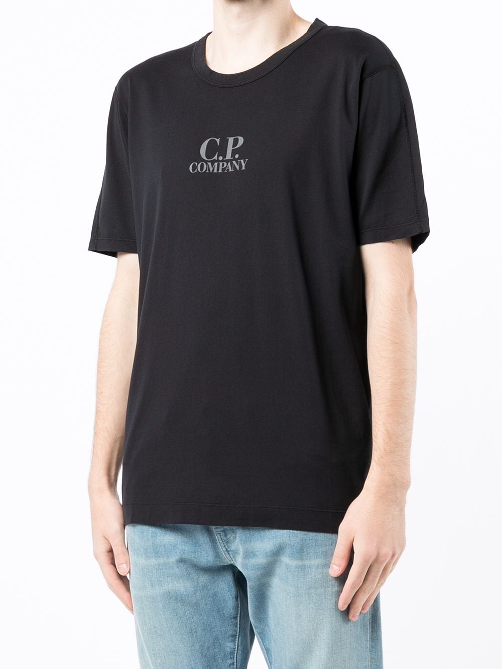 C.P. COMPANY Logo-print cotton T-shirt Black - MAISONDEFASHION.COM