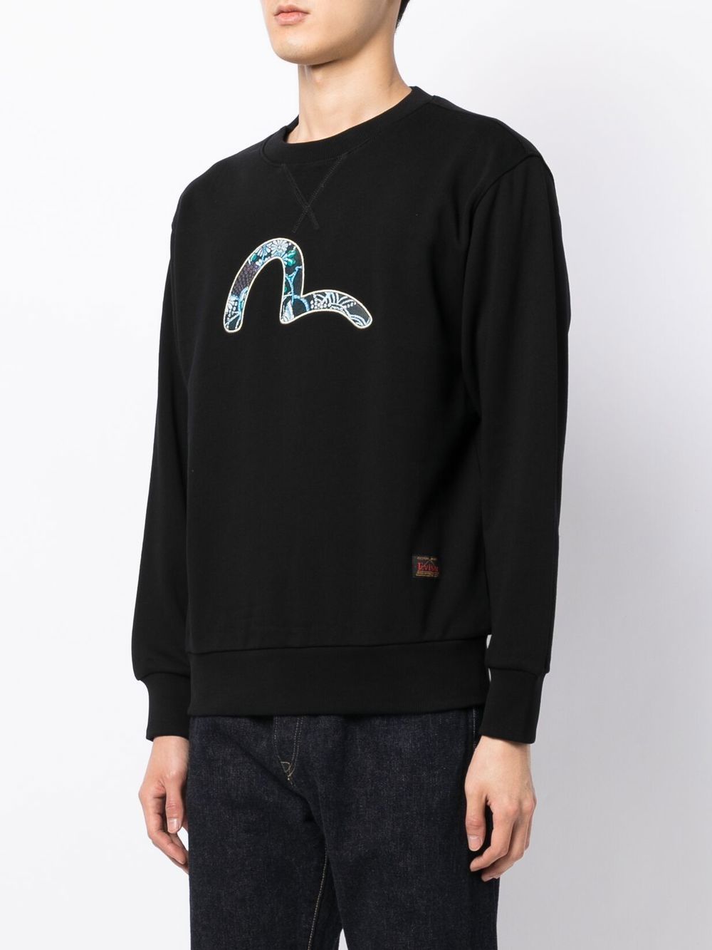 EVISU Rear logo-print sweatshirt Black - MAISONDEFASHION.COM