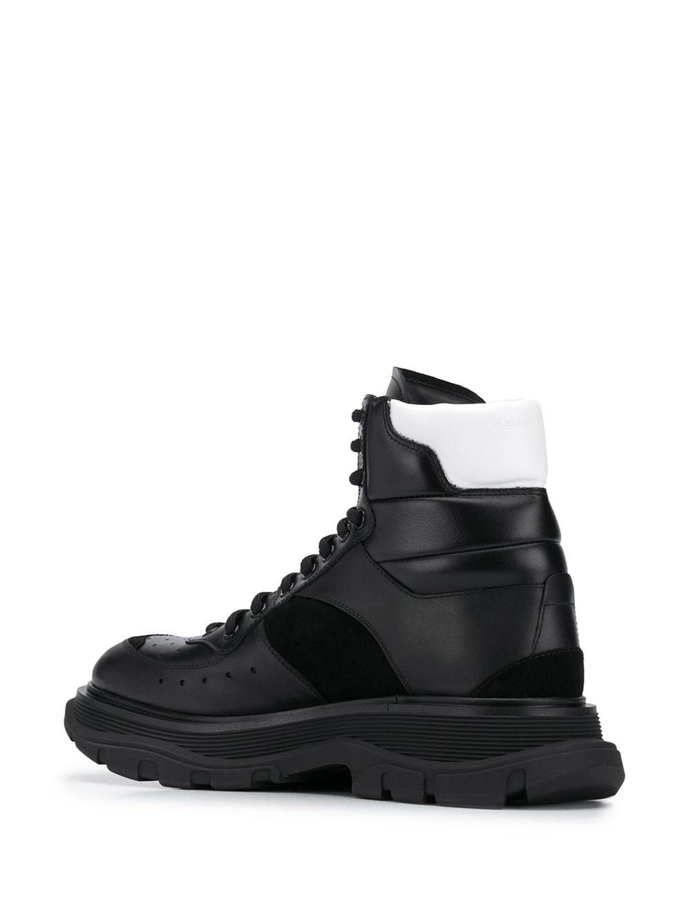 Alexander McQueen Lace Up High Top Sneakers Black - Maison De Fashion 