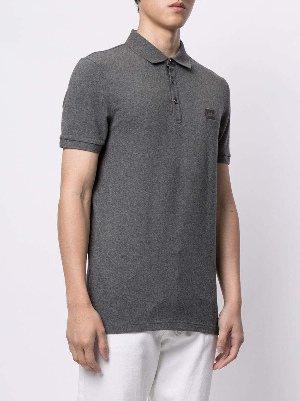 BOSS Slim-fit Polo Shirt Grey - MAISONDEFASHION.COM