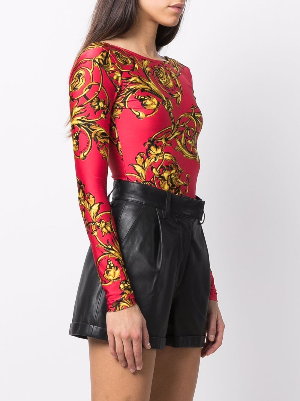 VERSACE WOMEN Baroque Print Red - MAISONDEFASHION.COM