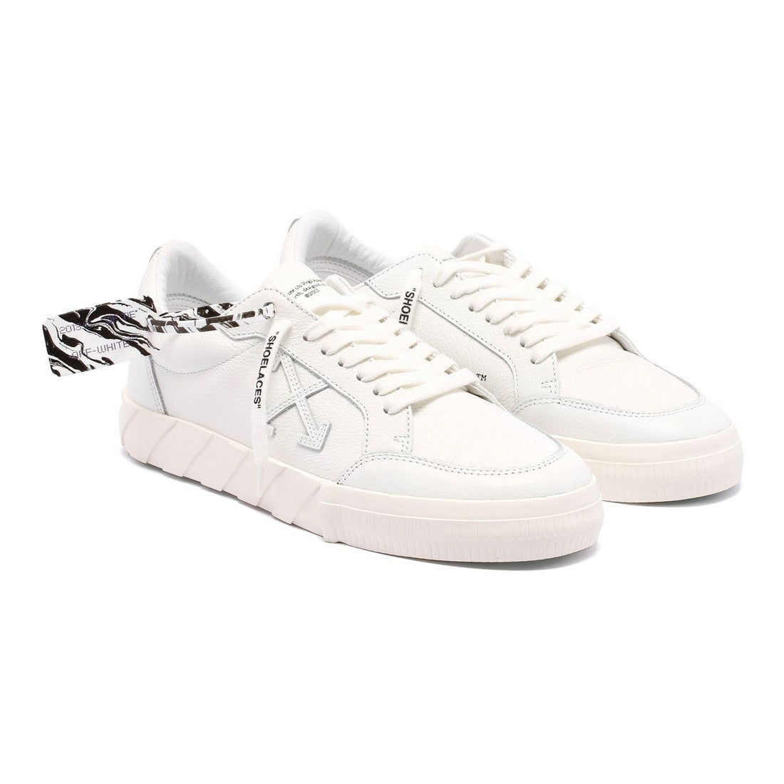 OFF-WHITE Low Vulcanized Leather White - Maison De Fashion 