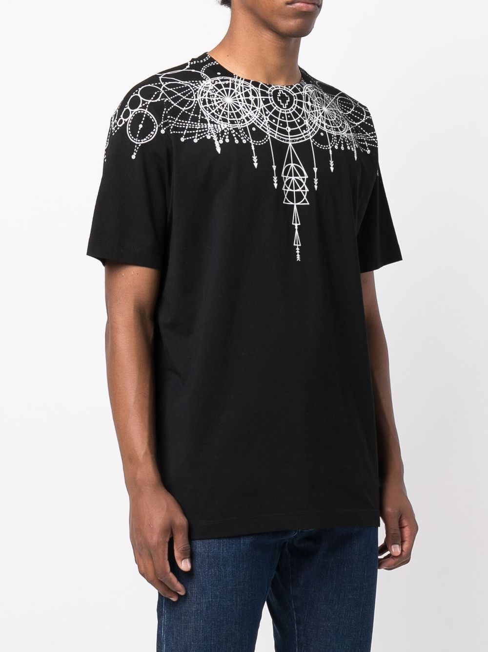 MARCELO BURLON Astral Wings Regular T-Shirt Black - MAISONDEFASHION.COM