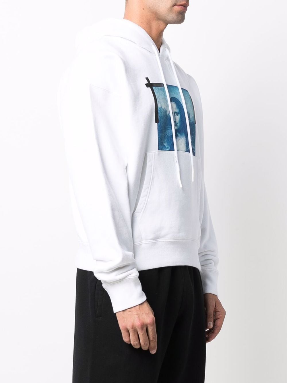 OFF-WHITE Monalisa Over Hoodie White - MAISONDEFASHION.COM