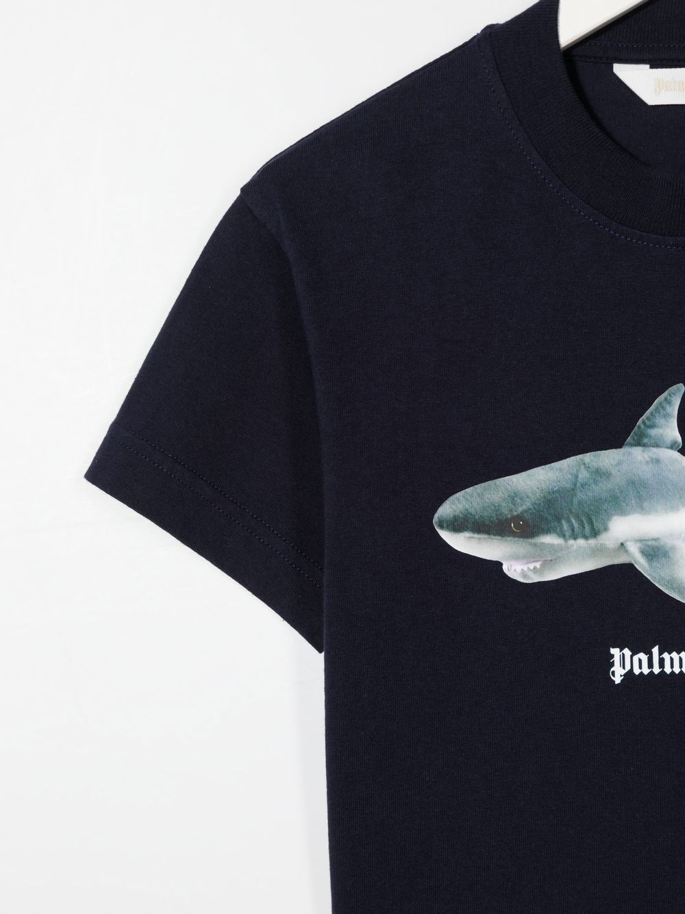 PALM ANGELS KIDS Shark T-Shirt Navy/Grey - MAISONDEFASHION.COM