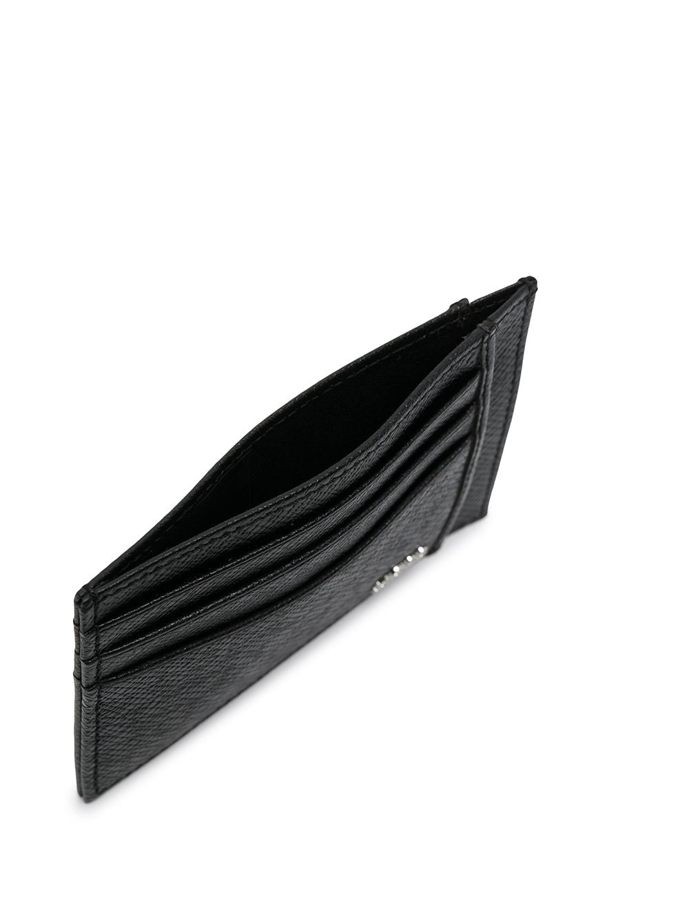BOSS Logo-print leather cardholder Black - MAISONDEFASHION.COM