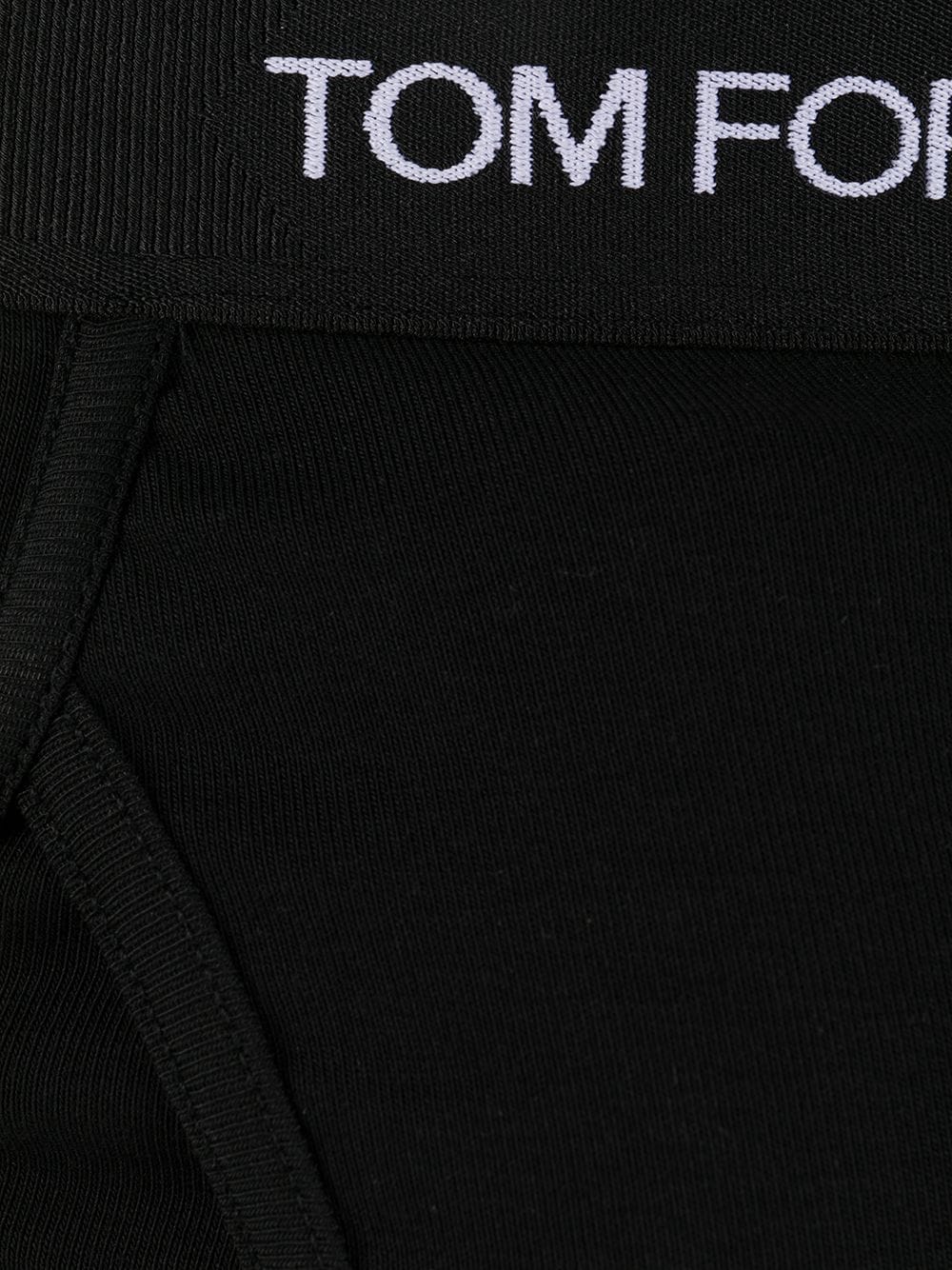 TOM FORD Logo Briefs Black - MAISONDEFASHION.COM