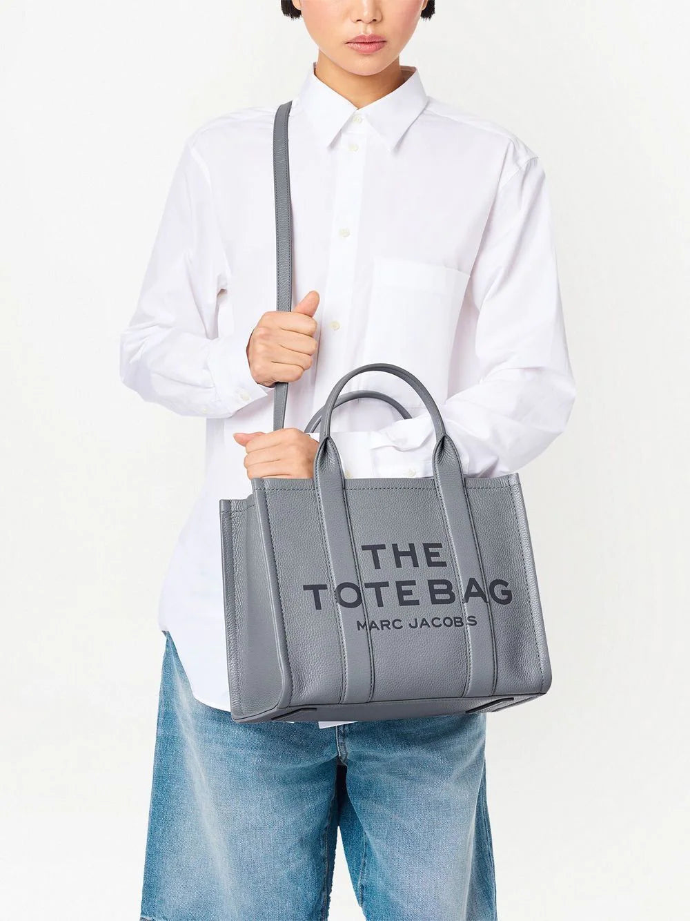 MARC JACOBS WOMEN The Medium Tote Wolf Grey - MAISONDEFASHION.COM