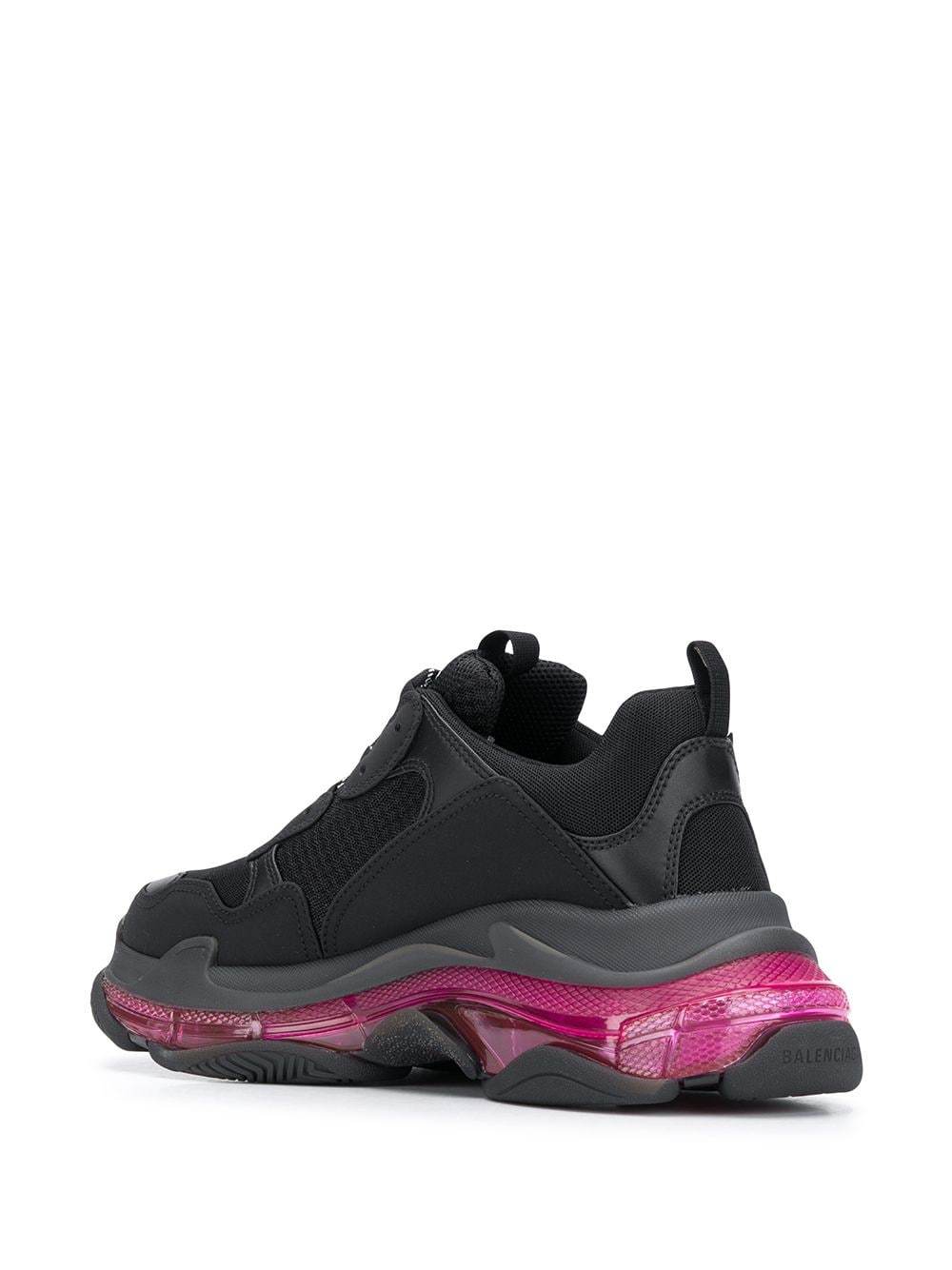 BALENCIAGA Triple S Clearsole Sneaker Black/Pink - Maison De Fashion 