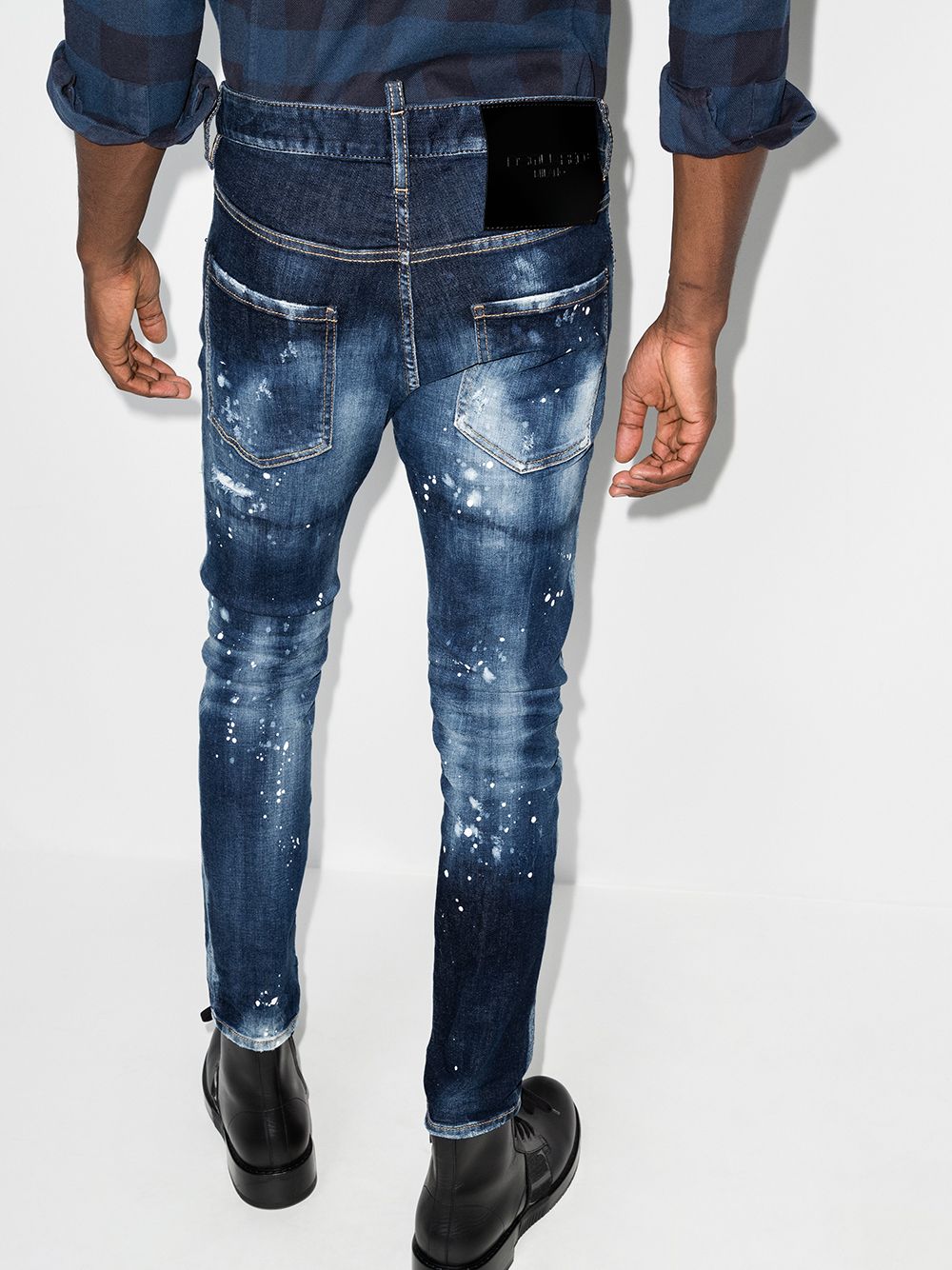 DSQUARED2 Skater skinny jeans Blue - MAISONDEFASHION.COM