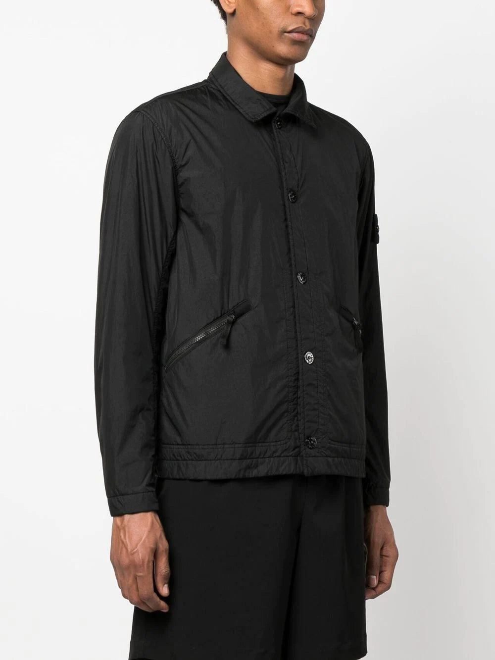 STONE ISLAND Garment Dyed Jacket Black - MAISONDEFASHION.COM