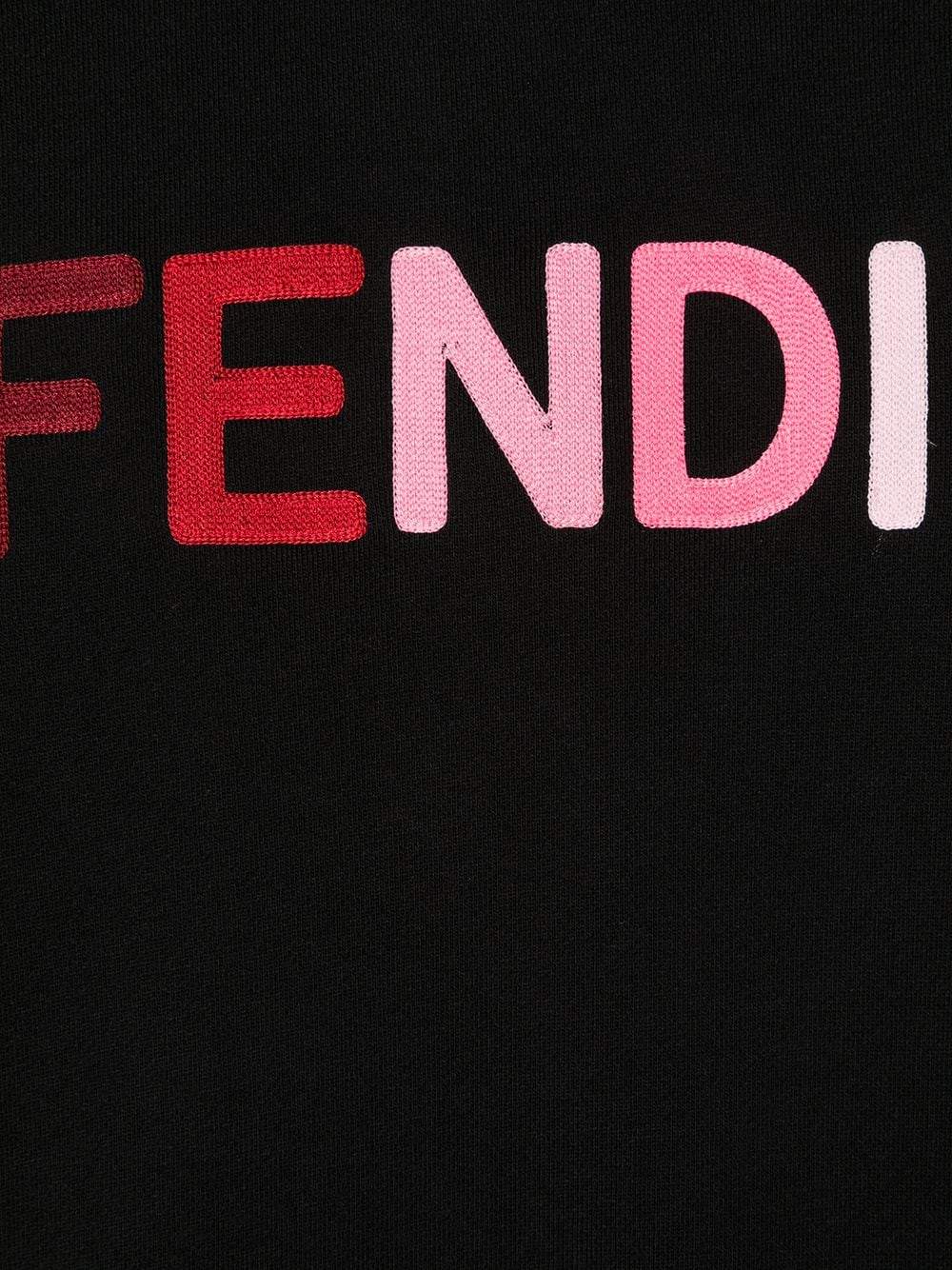 FENDI KIDS Raised-Logo Sweatshirt Black - Maison De Fashion 