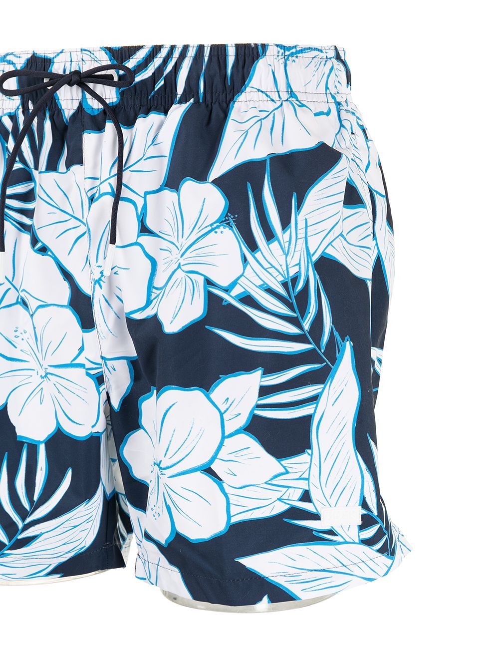BOSS Floral Print Swim Shorts Blue - MAISONDEFASHION.COM