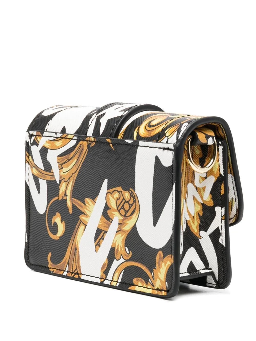 VERSACE WOMEN Baroque Print Couture1 Chain Mini Bag Black - MAISONDEFASHION.COM