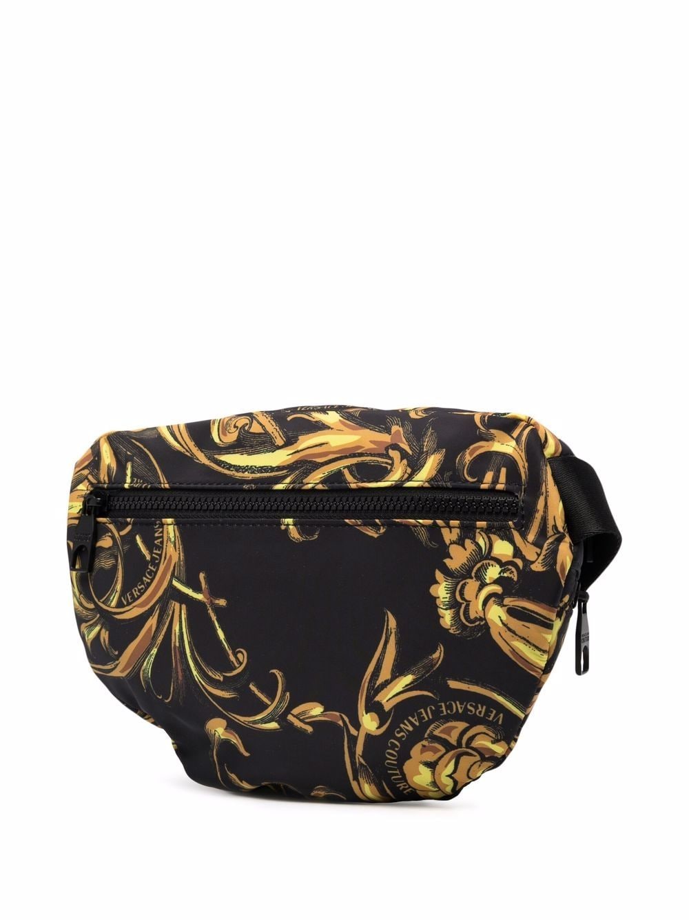 VERSACE JEANS COUTURE Baroque Print Belt Bag Black - MAISONDEFASHION.COM