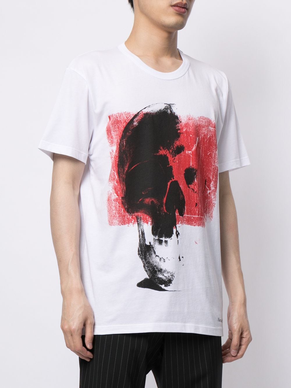 ALEXANDER MCQUEEN Punk Skull T-Shirt White - MAISONDEFASHION.COM