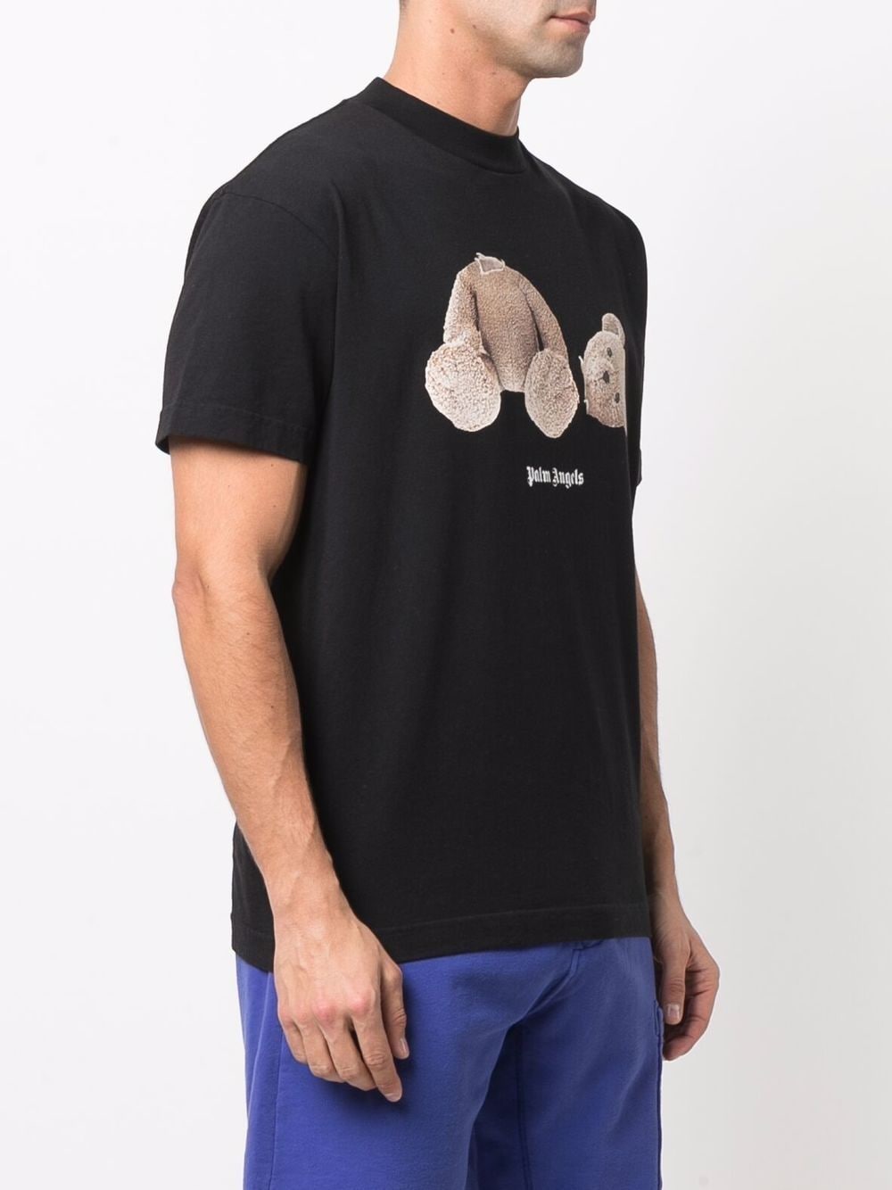 PALM ANGELS Bear Graphic T-Shirt Black - MAISONDEFASHION.COM